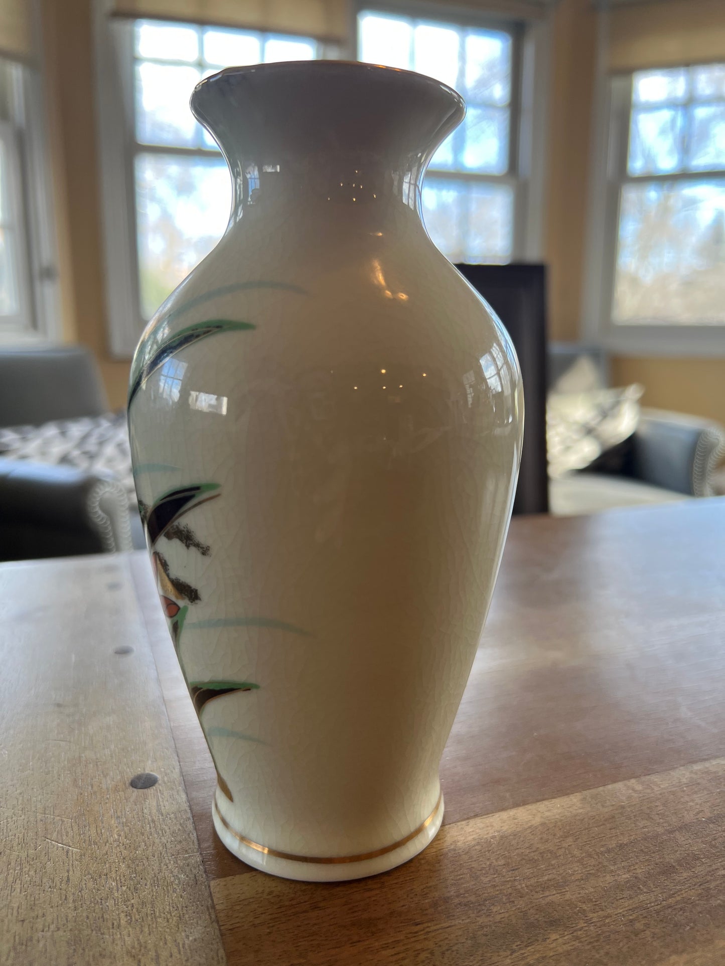 Mid-Century Modern Handmade Ceramic Toyo Vase Made in Japan