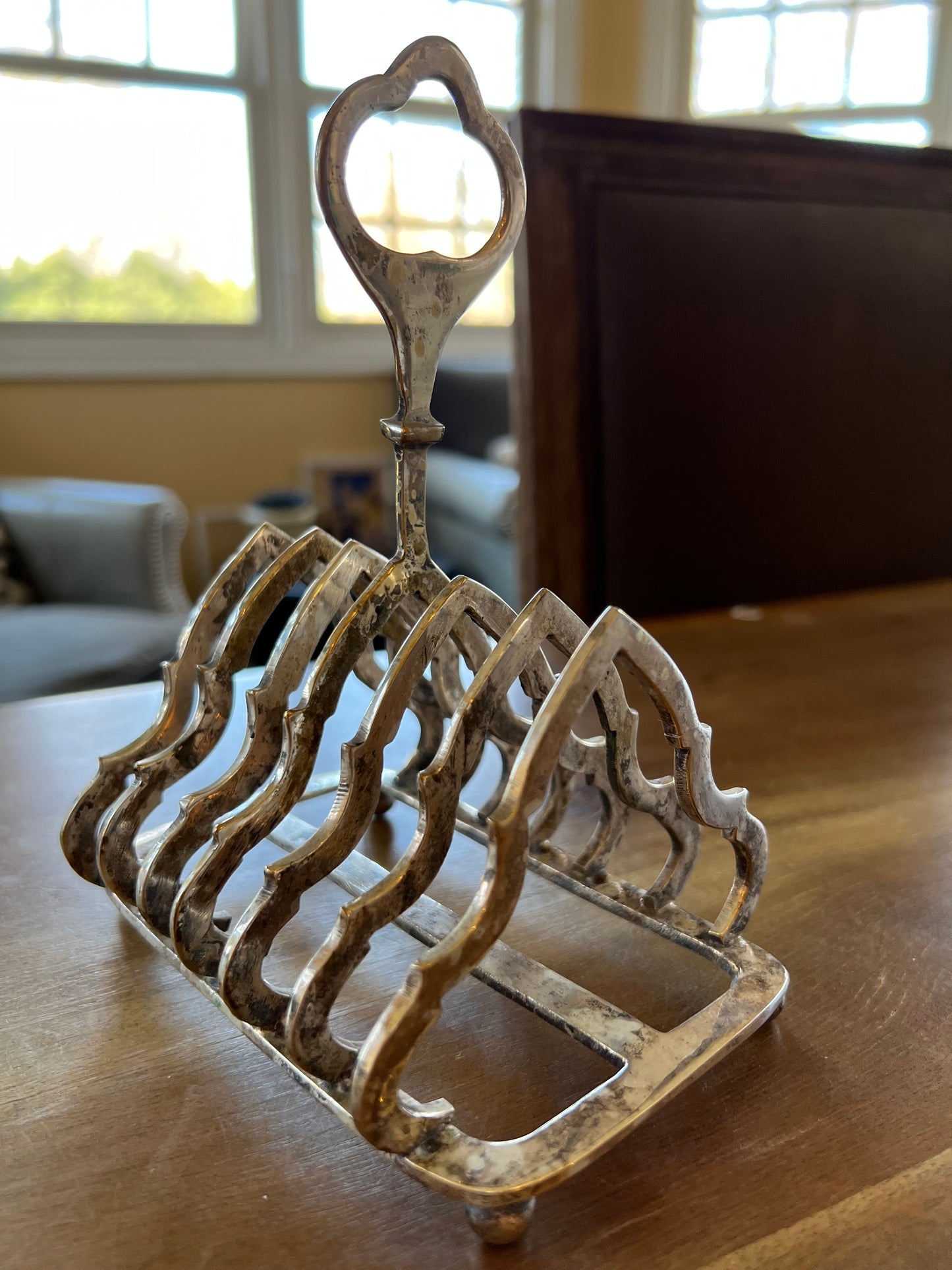 Vintage Silver Plated Toast Rack With 6 Slots